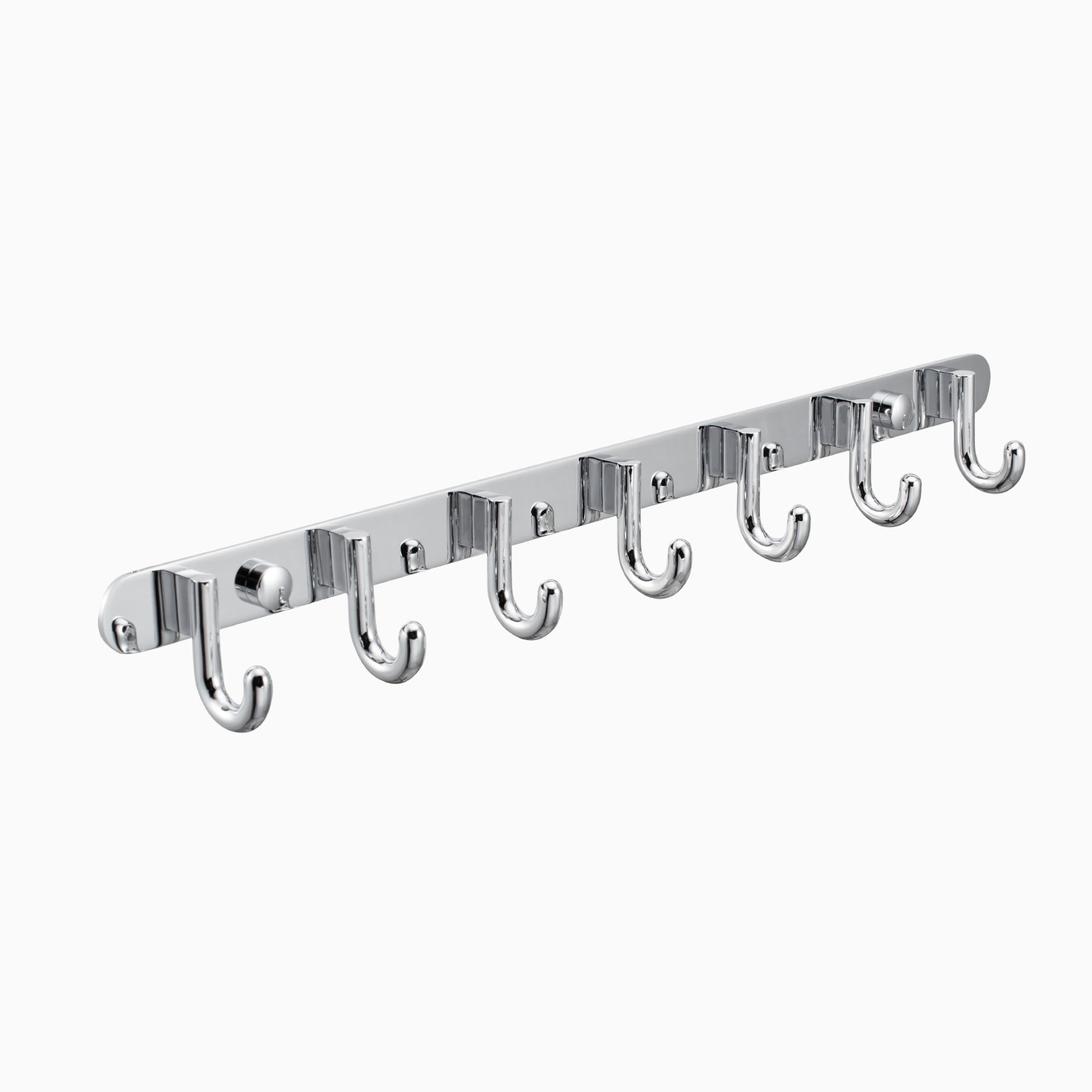 Maykke Gilbert Brass 7 Hook Coat Rack, Brushed Nickel