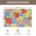 thumbnail image 3 of Placemat, Pioneer Flower Floral Print Pattern Place Mats Table Mat Set Of 2, PVC Washable Placemats for Party Kitchen Dining Decoration, 18x12 Inch, Fade Resistant, 3 of 6