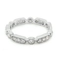 thumbnail image 4 of 1/2 ct. t.w Round Cut Lab Created Moissanite Diamond Milgrain Full Eternity Stackable Band Ring For Women In 14K Solid White Gold (G-H Color, VVS1 Clarity, 0.50 Cttw)-7.5, 4 of 8