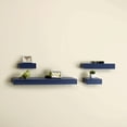 thumbnail image 3 of Melannco Set of 4 Distressed Navy Chunky Wood Shelves, 3 of 7