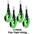 thumbnail image 2 of 4 Pack, Tidy Tight Utility, 1 Ft Loop, Oval Carabiner Clip On One End, Single Securing Loop Strap With Adjustable Side Release Buckle, Total Strap Length 1 Ft (12 Inches)., 2 of 5