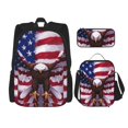 thumbnail image 1 of Fotbe USA Eagle with Spread Wings Set Escolar 3 en 1 para Niños - Mochila Duradera con Lonchera Aislante y Estuche para Lápices - Mochila Escolar para Niños y Niñas, 1 of 7