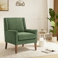 thumbnail image 6 of EOP Modern Oversized Accent Chair, Upholstered Fabric Reading Armchair, Living Room Chair with Wood Legs, Single Sofa Chair for Living Room, Bedroom, Office, Green, 6 of 9