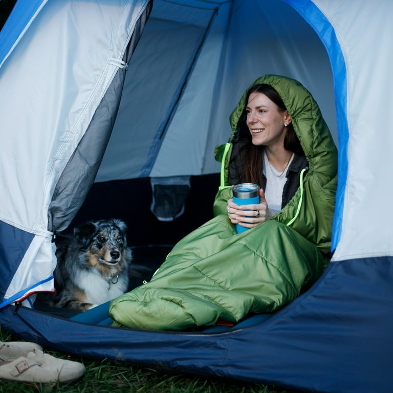 Ozark Trail 50F Compact Mummy Adult Sleeping Bag Green 88.6 x 31.5