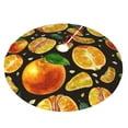 thumbnail image 2 of Kll 30" Christmas Tree Skirt Tangerine Xmas Tree Skirts Mat For New Year Xmas Holiday Party Indoor Outdoor Home Decoration, 2 of 9