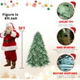 thumbnail image 2 of Cobear PVC Artificial Full Christmas Tree Holiday Xmas 4ft Blue PE/PVC mixed tree, 2 of 7