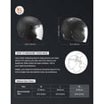 thumbnail image 2 of Casco de motocicleta VEVOR, 3/4 abierto, casco de motocross para adultos con visera transparente, cómodo para carreras y calle, con forro desmontable, homologado por DOT, (negro mate, XL), 2 of 9