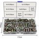 thumbnail image 2 of 230 Pieces Zinc Alloy Hex Threaded Insert Nuts Threaded Inserts Insert Nuts External Thread M4 M5 M6 M8 for Wood Furniture Nut Tool Kit, 2 of 4