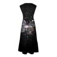 thumbnail image 5 of Viikei Casual Tiered Short Sleeve Dress,Ladies' Round Neck Sleeveless Mid Calf Double Pocket Printed Dress Multicolor XXL, 5 of 5