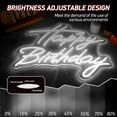 thumbnail image 5 of UPONRAY Happy Birthday Neon Sign for Wall Decor, Happy Birthday Led Sign for Backdrop, Dimmable USB Powered Birthday Sign for Biryhday Party Decoration(White), 5 of 6