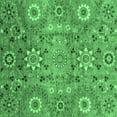 thumbnail image 1 of Ahgly Company Indoor Square Abstract Emerald Green Modern Area Rugs, 3' Square, 1 of 4