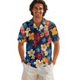 thumbnail image 3 of KUIFORTI Hibiscus Floral Couple Matching Outfits His and Hers Matching Outfits Vacation Lightweight Casual Beach Vacation Party Shirt 4-Way Stretch Suitable for Everyday Casual Wear, 3 of 7