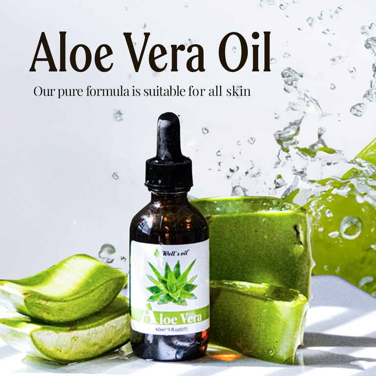 Well's Oil Aloe Vera Oil, Hydrating and Nourishing for Dry Skin and Hair, 2  fl oz - Walmart.com