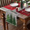thumbnail image 6 of Pine Tree Snowflake Merry Christmas Table Runner, Seasonal Winter Xmas Holiday Kitchen Dining Table Decoration for Indoor Outdoor Home Party Decor Winter Table Runner 13x72 Inch, 6 of 8