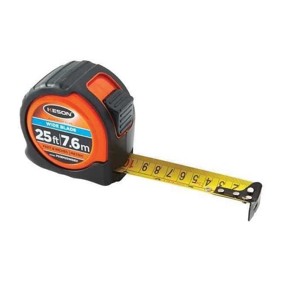 Keson 25 ft/7.5m Tape Measures, 1 3/16 in Blade PG18M25WIDEV