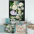 thumbnail image 3 of Designart 'Bouquet Of White Roses With Green Leaves' Traditional Framed Art Print, 3 of 4