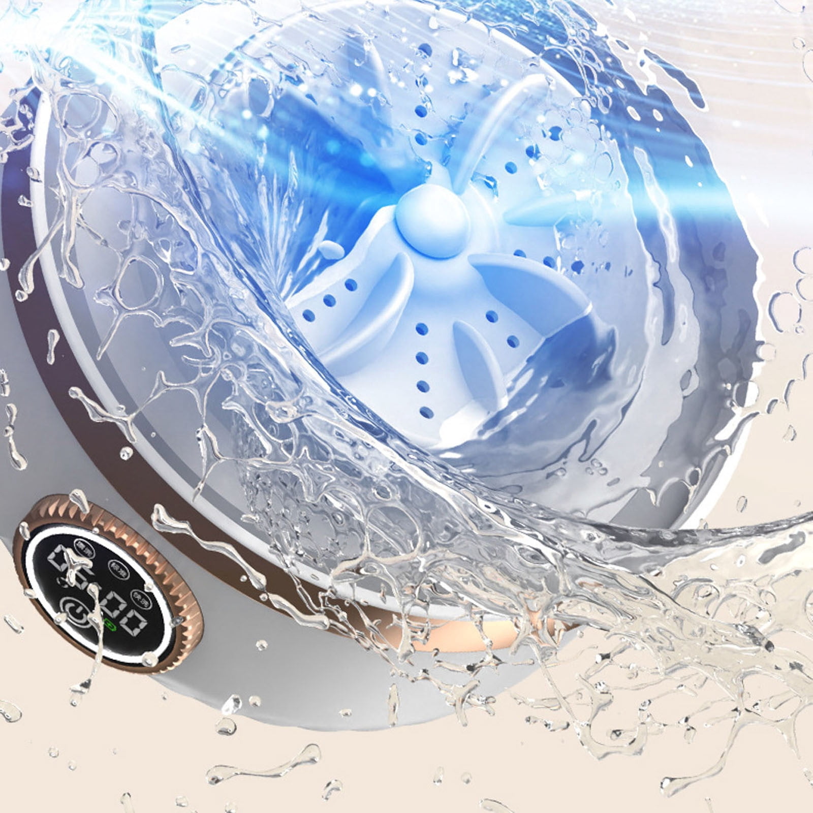 Portable Washing Machine for Delicate Laundry Smart Home Travel Camping Rechargeable 2L Capacity Three Speed Compact Washer
