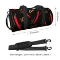 thumbnail image 2 of Rocae Hot Chili Print Round Travel Duffel Bag and Fitness Bag, Women's Waterproof Weekend Tote, Men's Travel and Fitness Essentials, 2 of 8