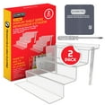 thumbnail image 1 of EVORETRO 4-Tier Clear Acrylic Display Risers – 2-Pack Shelf Organizer for Funko Pop, Figures, Perfume, Collectibles & More, 1 of 5