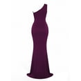 thumbnail image 7 of Iyufng Womens Summer Dresses One-Shoulder Pleated High-Slit Sleeveless Fitted Maxi Dress Gown Dress, 7 of 7