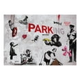 thumbnail image 2 of Street Art Wallpaper Wall Mural - Banksy Parking Graffiti, 2 of 6