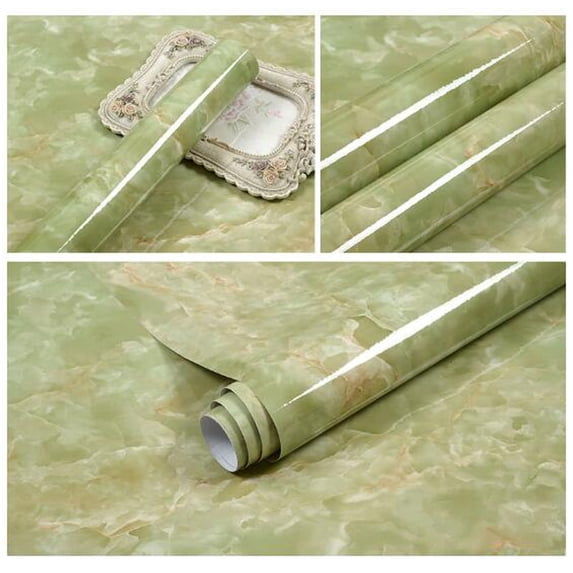 LELINTA 23.6'' x 40'' or 23.6'' x 197'' Marble Pattern Water-resistant Moistureproof Removable Self Adhesive Wallpaper Peel & Stick PVC Wall Stickers for Living Room Bathroom Kitchen Countertop