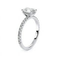 thumbnail image 3 of Dash Jewelry 2 Ct Moissanite Emerald Cut Solitaire Moissanite Ring - Wedding & Engagement Ring for Women - Prong Setting with Accent Stones in 14K White Gold Plated Rings for Women's, 3 of 6