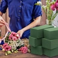 thumbnail image 4 of 1 Pcs Floral Foam, Wet and Dry Floral Foam Blocks Flower Arrangement Kit for Fresh or Silk Artificial Flowers (Green, 9"L x 4"W x 3"H), 4 of 7
