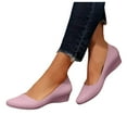 thumbnail image 6 of YLYL Women's Pumps Wedge Heel Pointed Toe Slip on Wedding Work Office Party Dress Shoes, 6 of 6