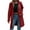 Wine, variant on Chiccall Women's Casual Waterproof Long Button Down Jacket with Hood Button Down Knee Length Windproof Windbreaker