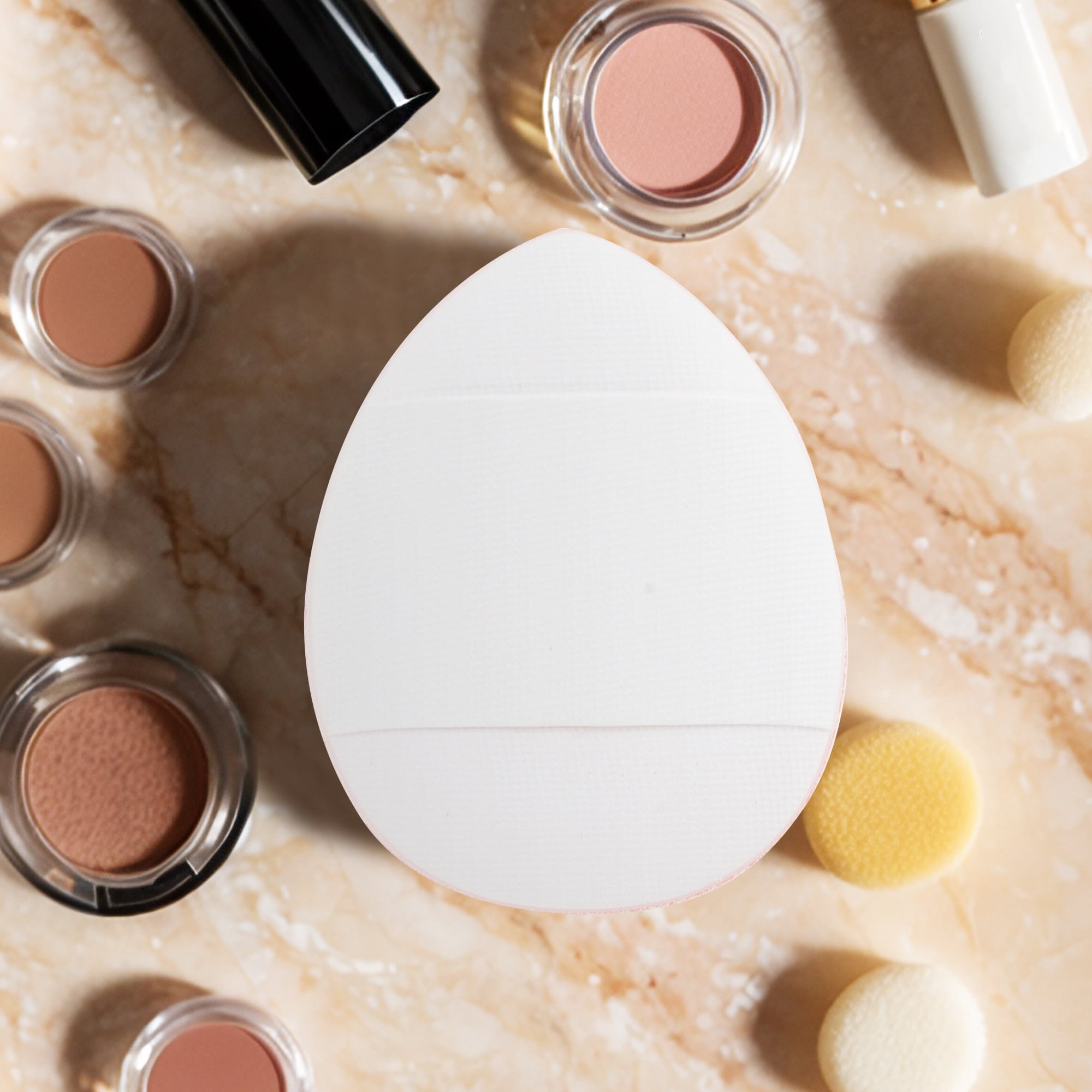 Unique Bargains 5Pcs Portable Mini Face Makeup Sponge for Bedrooms Travel Use White