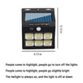 thumbnail image 3 of Luz solar con sensor de movimiento para exteriores | Luz de seguridad solar de 96 LED con 3 modos | Lámpara de pared ABS impermeable IP54 para vallas, jardines, patios y puertas | Fácil instalación, 3 of 5