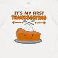 thumbnail image 4 of Inktastic It's My 1st Thanksgiving with Cute Smiling Pumpkin Pie Boys or Girls Baby T-Shirt, 4 of 5