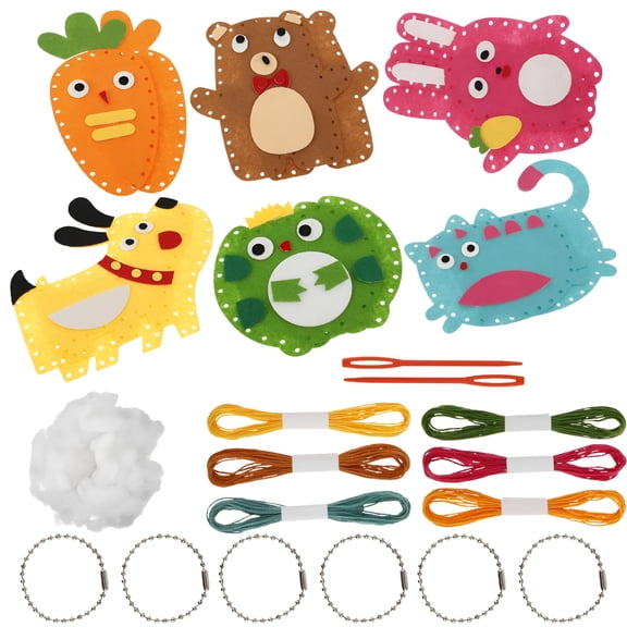BESTSKY Kids Sewing Kit for Beginners, Cute Animal DIY Doll Craft Set, Educational Handcraft Toys for Boys and Girls Ages 6 , Complete with Threads and Instructions