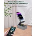 thumbnail image 5 of Upgraded 4 in1 Wireless Bluetooth Speaker Phone Holder, Bluetooth Audio Bracket with HD Speaker & Colorful LED Display & Emergency Charging,Anti-Slip Base Compatible with All Smartphones (black*2), 5 of 8
