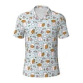 thumbnail image 2 of Daiia Carrot Rabbit Pattern Men’s Polo Shirts,Solid Deck Shirt,Classic Fit, Breathable Cotton Polo for Casual and Sport Wear-Medium, 2 of 9