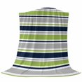 thumbnail image 6 of Green Gray Striped Blanket Soft Cozy Warm Throw Blanket for Couch, Plush Fuzzy Flannel Fleece Blankets for Sofa, Farmhouse Stripes Modern Abstract Art Bed Blankets Lightweight Gifts for Men, 50"x80", 6 of 9