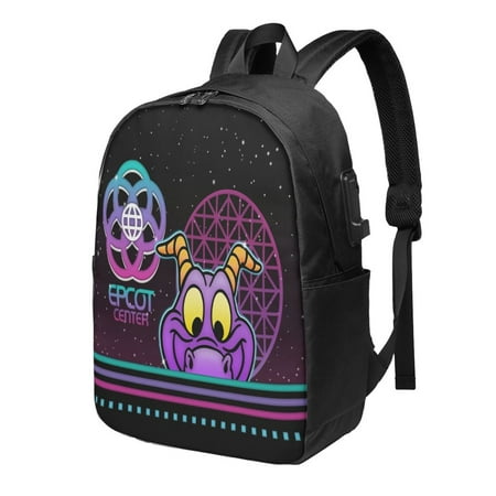 80 S Glow Figment Backpack Fashion Travel Backpack Laptop Backpack 17 Inch External Usb Interface Headphone Line Interface