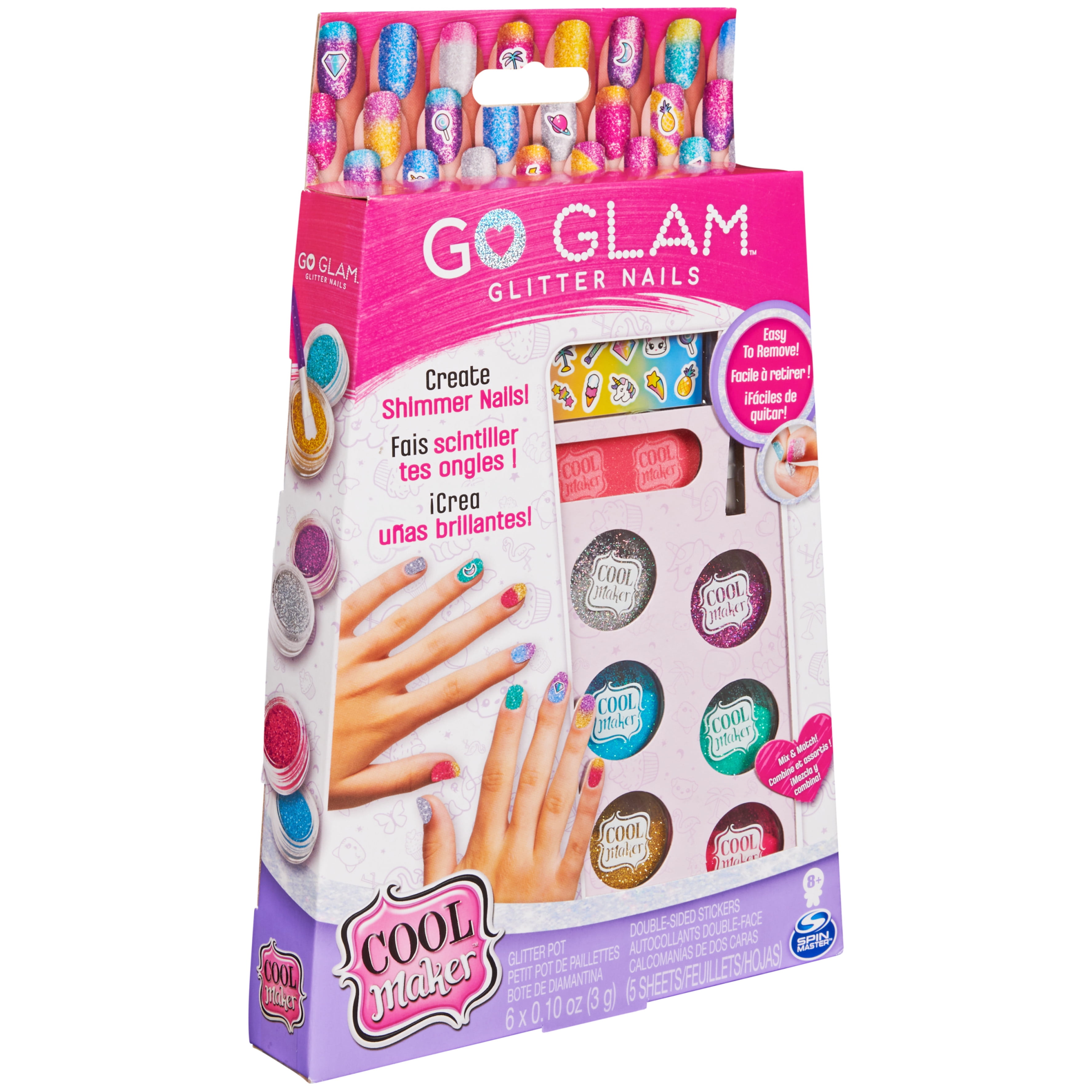 Cool Maker Go Glam Glitter Nails Diy Activity Kit For 5 Manicures For Kids Aged 8 And Up Walmart Com