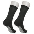 thumbnail image 4 of Diabetic Socks Unisex - Men's and Women Non Skid Hospital Loose Fitting Design, Physician Approved Slipper Socks With Gripper Bottoms - 9 Pack - Gripper socks (Black Skid 3, 10-13), 4 of 5
