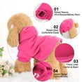 thumbnail image 3 of Dog Sweatshirt Hooded Pet Spring/Fall/Winter Clothes Warm Coat for Small and Medium Dogs Fuchsia L, 3 of 7