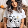 thumbnail image 2 of Christian T-Shirt with Rejoiced Star Design Matthew 2:10, Light Pink, Size S, 2 of 6