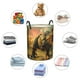 thumbnail image 4 of Fotbe Realistic Style Forest Dinosaur Cesto de Ropa con Asas, Cesto Impermeable de Gran Capacidad, Bolsa de Lavado para Dormitorio, Cesto de Ropa con Ruedas y Asas-Medium, 4 of 6