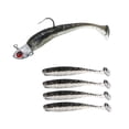 thumbnail image 4 of Cebos de pesca Señuelos duros de silicona Cebos de curricán realistas Suministros de pesca Negro, 4 of 9