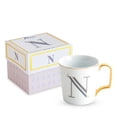 thumbnail image 1 of Rosanna Monogram Porcelain Coffee Mug, Size One Size - White, Letter N, Mug, 1 of 1