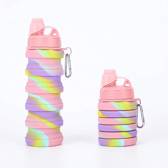 Portable Silicone Water Bottle Retractable -Collapsible- Folding Bottle Cups, Outdoor Travel, Sport Bottles, to-go, BACK TO SCHOOL