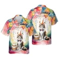 thumbnail image 3 of Happy Birthday to Maine Coon Kitten Party Balloons Cake Hawaiian Shirt Breathable Summer Unisex Merch Cat Lover Kitten Owner Gifts - 00027, 3 of 6