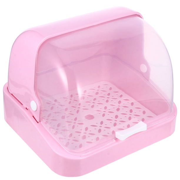 Caja de almacenamiento de biberones de 1 pieza Contenedor de almacenamiento de cubiertos para bebés con bandeja de drenaje
