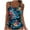 Multicolor, variant on ZQUUVOU Women's Tankini Top Spaghetti Strap Print Roudn Neck Swim Tops (Multicolor,M)