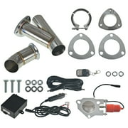 LABLT Universal 3 inch 76mm E-Cut Out Valve System Electric Exhaust Cutout Y-Pipe Kit